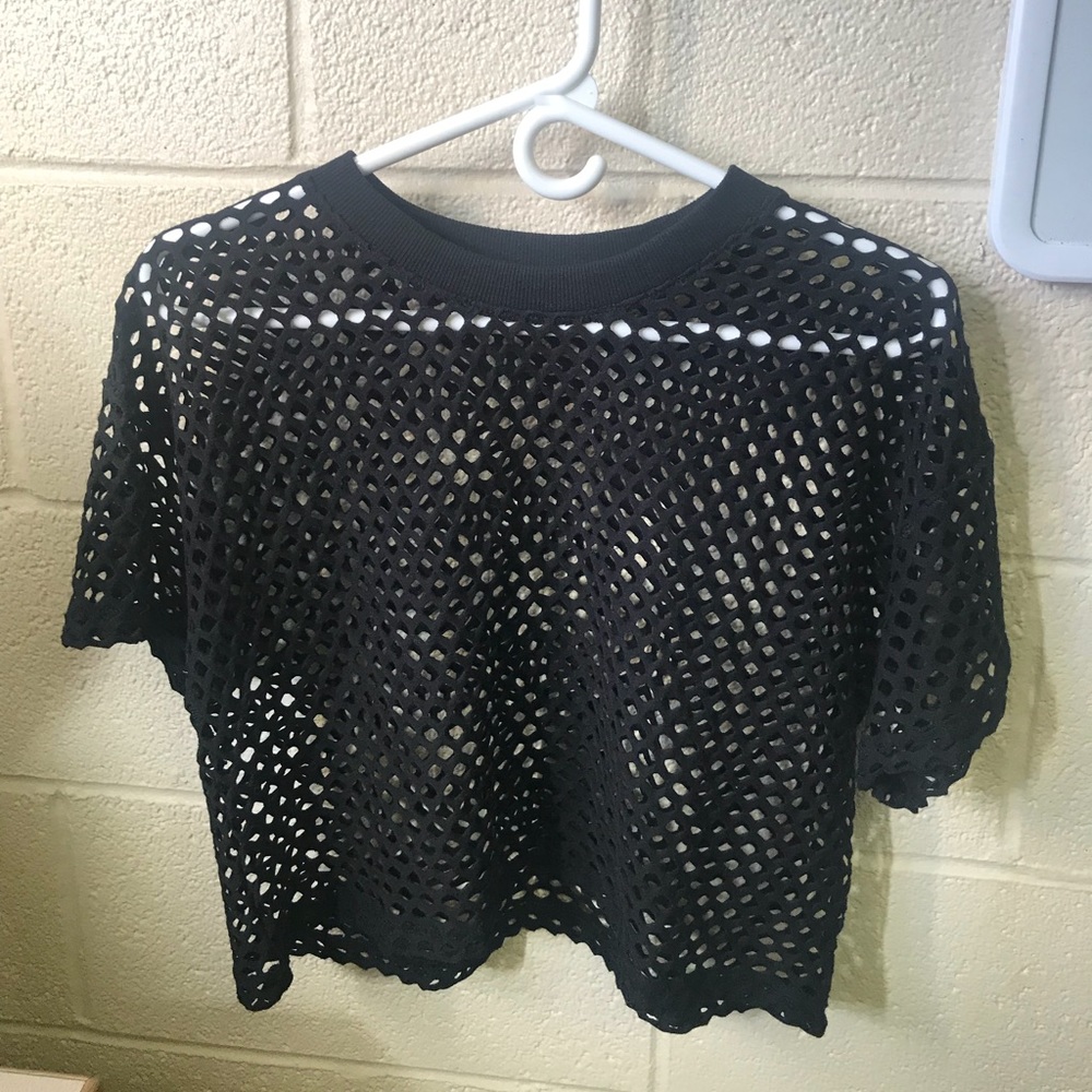 Caged mesh T-shirt
